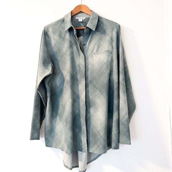 Athleta Urbanite Printed Top  Size Large- NWOT -print: Denali Minimalistic Grey - Picture 4 of 13